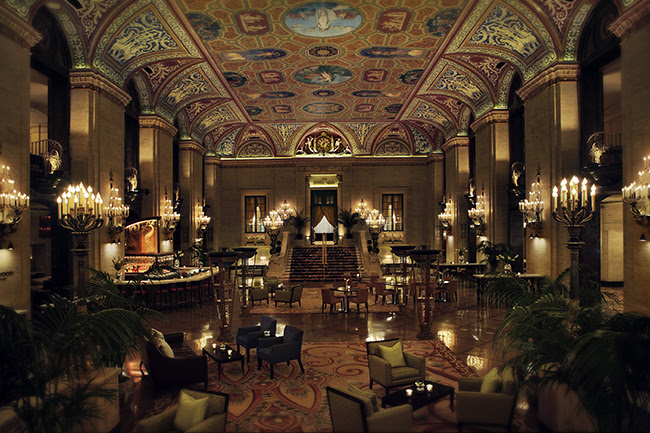 Una sala del Palmer House Hotel di Chicago il luogo dove è stato inventato il brownie